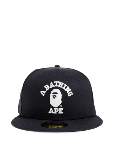 A Bathing Ape X New Era 59fifty Low Profile Logo-detail Cap In Black