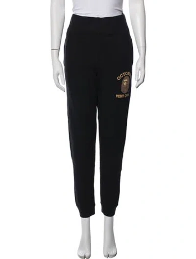Pre-owned A Bathing Ape X Ovo Sweatpants In Blac