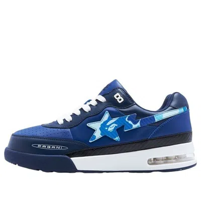 A Bathing Ape X Pagani Road Sta Leather Low 'blue'