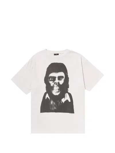 A Bathing Ape X Saint Mxxxxxx Crew-neck T-shirt In White