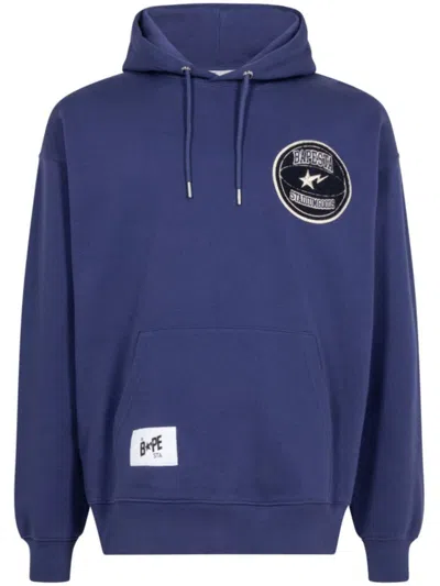 A Bathing Ape X Stadium Goods® "varsity Blue" Hoodie