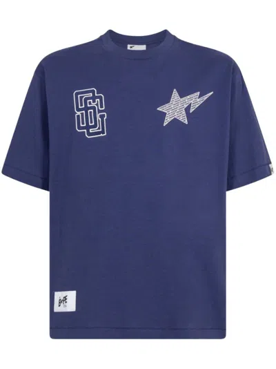 A Bathing Ape X Stadium Goods® "varsity Blue" T-shirt