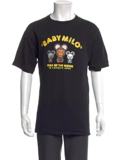 Pre-owned A Bathing Ape X Year Of The Mouse Graphic Print T-shirt In Black