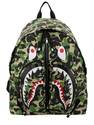 A Bathing Ape Mini Shark Backpack In Green