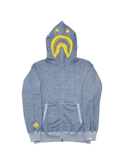 A Bathing Ape Zip-up Hoodie In Blue