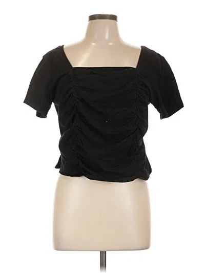 Pre-owned A Beautiful Soul Short Sleeve Top Black Sweetheart Neckline Tops