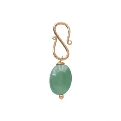 A Beautiful Story Aventurine Gold Plated Faceted Gemstone Pendant In Green