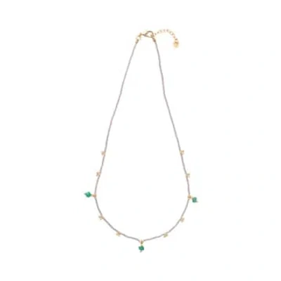 A Beautiful Story Aware Aventurine Gold Coloured Necklace