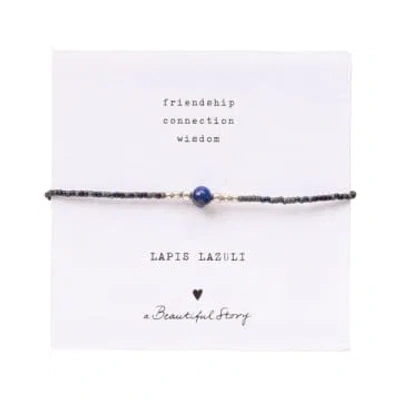 A Beautiful Story Bl23328 Iris Card Lapis Lazuli Bracelet Sc In Blue