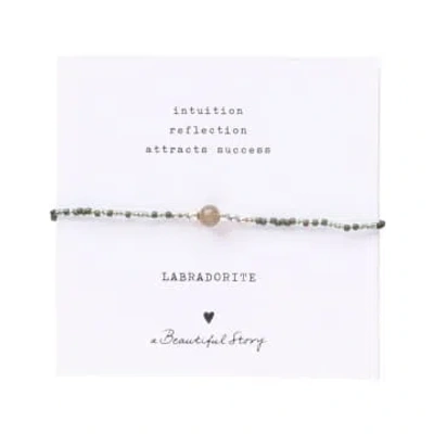 A Beautiful Story Bl23329 Iris Card Labradorite Bracelet Sc In Green