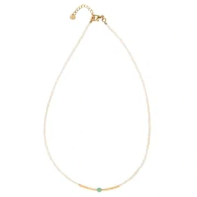 A Beautiful Story Bl23419 Excitement Aventurine Necklace Gc In Neutral