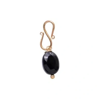 A Beautiful Story Black Onyx Gold Plated Faceted Gemstone Pendant