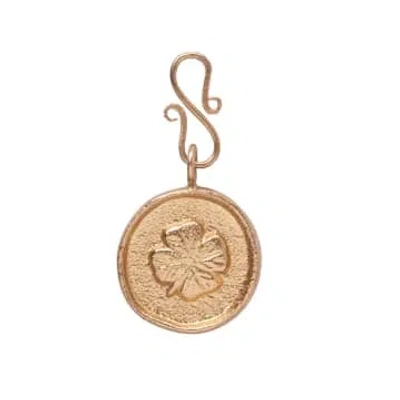 A Beautiful Story Clover Vintage Coin Charm Gold Plated