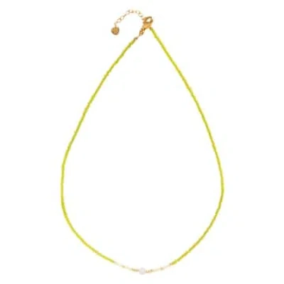 A Beautiful Story Excitement Moonstone Gold Coloured Necklace In Gray