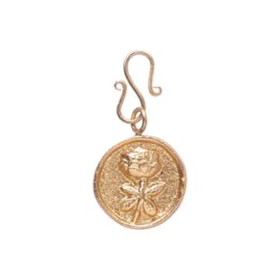 A Beautiful Story Rose Vintage Coin Charm Gold Plated