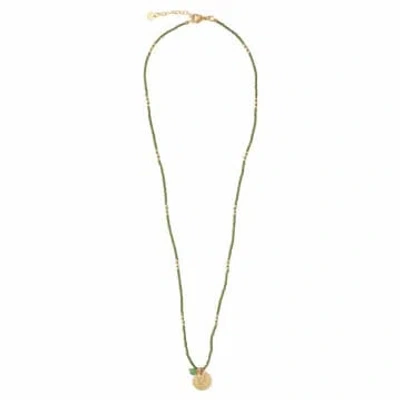 A Beautiful Story Timeless Aventurine Gold Necklace In Green