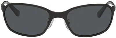 A Better Feeling Black Paxis Sunglasses In Black Steel /black