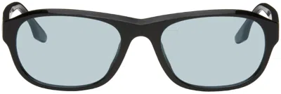 A Better Feeling Black Sfz Sunglasses In Black + Blue