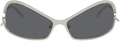 A Better Feeling Silver Numa Sunglasses In Steel + Black