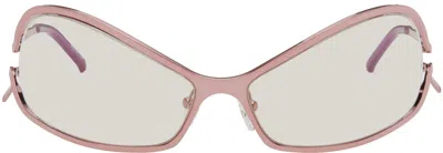 A Better Feeling Ssense Exclusive Pink Numa Sunglasses In Pink/amber