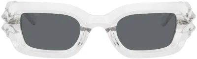 A Better Feeling Transparent Bolu Glacial Sunglasses In Gray