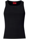 A Better Mistake Exposed Ribbed Tank Top In Black
