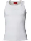 A Better Mistake Exposed Ribbed Tank Top In White