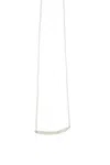 A Blonde And Her Bag Michelle Bar Demi Fine Necklace In Moonstone In Silver