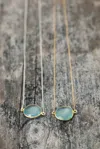 A Blonde And Her Bag Mrs. Parker Demi Fine Necklace In Chalcedony In Blue