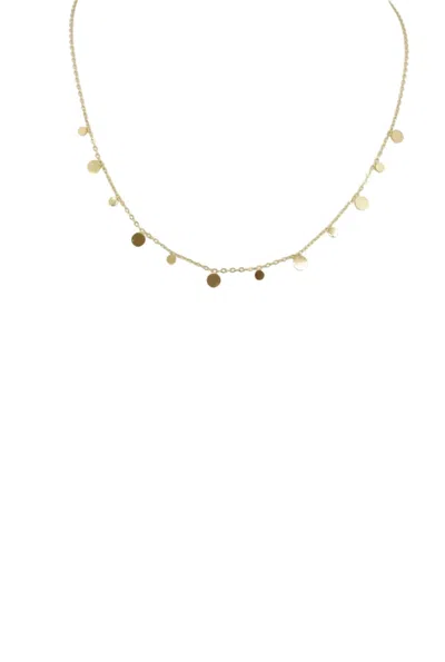 A Blonde And Her Bag Simple Ibiza Gold Necklace With Small Circle Accents