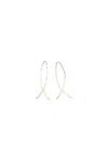 A Blonde And Her Bag Small Fishtail Hammered Demi Fine Wire Earring - 14k Gold Fill/sterling Silver In Multi