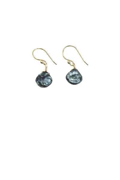 A Blonde And Her Bag The Bailey Earring In Serpentine In Black