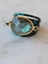 A Blonde And Her Bag Torrey Ring In Green With Labradorite In Silver
