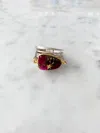 A Blonde And Her Bag Torrey Ring In Red Mojave Copper Turquoise In Red