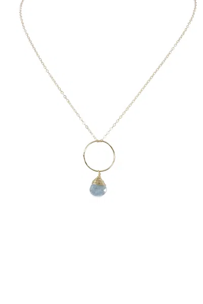 A Blonde And Her Bag Yuliya Necklace In Aquamarine In Silver