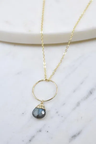 A Blonde And Her Bag Yuliya Necklace In Labradorite In Silver