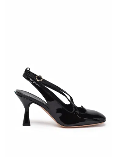 A. Bocca Leather Patent Pumps - Black