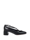A. Bocca Pointed Toe Leather Shoes With Cut-out Detail