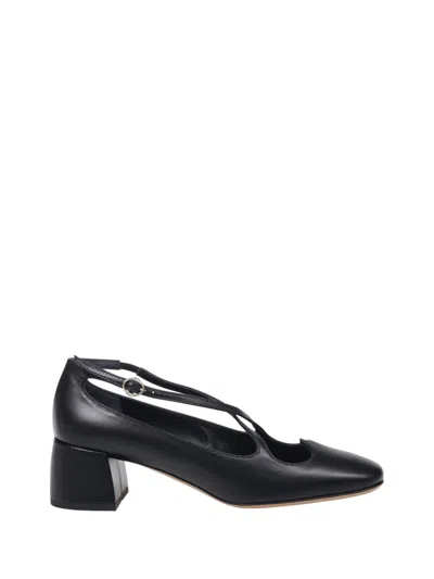 A. BOCCA POINTED TOE LEATHER SHOES WITH CUT-OUT DETAIL