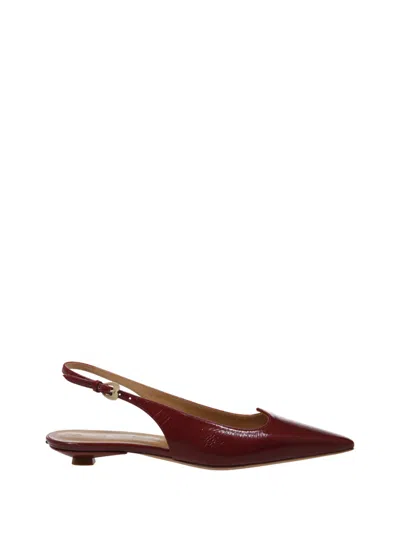 A. Bocca Pointed Toe Slingback Shoes In Burgundy