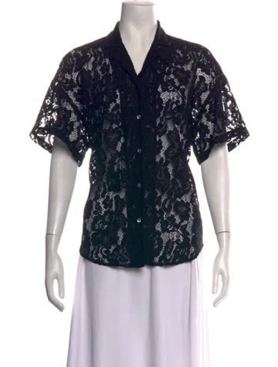 Pre-owned A Bronze Age Lace Lace Pattern Blouse In Black