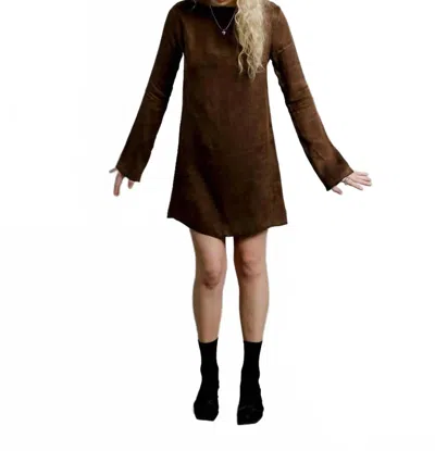A Bronze Age Monroe Dress In Fox In Brown