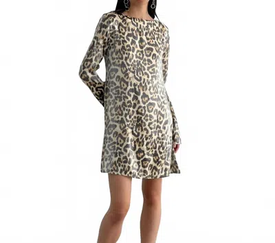 A Bronze Age Monroe Dress In Leopard In Brown