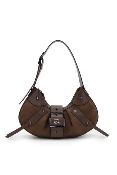A By Anyah Women's Brown Ange Rusty Chocolate Mini Shoulder Bag