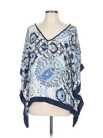 Pre-owned A. Byer 3/4 Sleeve Blouse In Blue