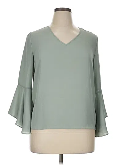Pre-owned A. Byer 3/4 Sleeve Blouse In Green