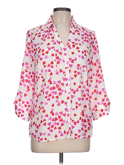 Pre-owned A. Byer 3/4 Sleeve Blouse In Pink