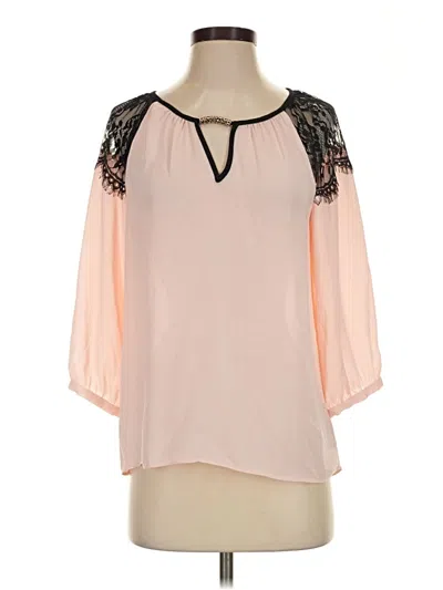 Pre-owned A. Byer 3/4 Sleeve Blouse In Pink