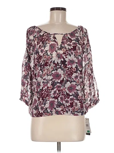 A. Byer 3/4 Sleeve Blouse In Purple