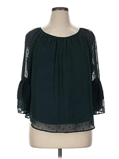 Pre-owned A. Byer 3/4 Sleeve Blouse In Teal